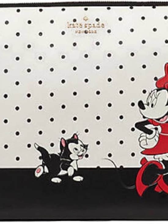 kate spade Handbags - kate spade polka dot Minnie Mouse laptop sleeve - white & black with red accents